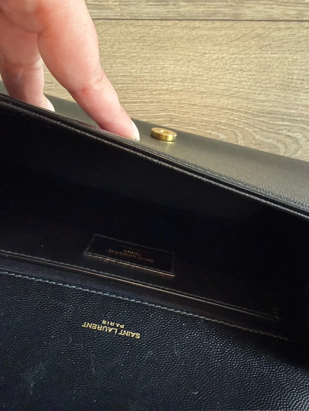 Saint Laurent Kate YSL Medium Leather Crossbody Bag in Black